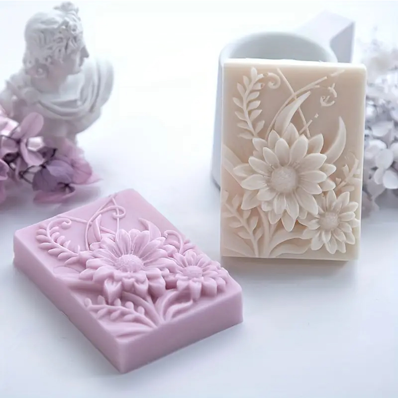 Soap Making Base - ثلاثية الأبعاد زهرة مربع الصابون قالب