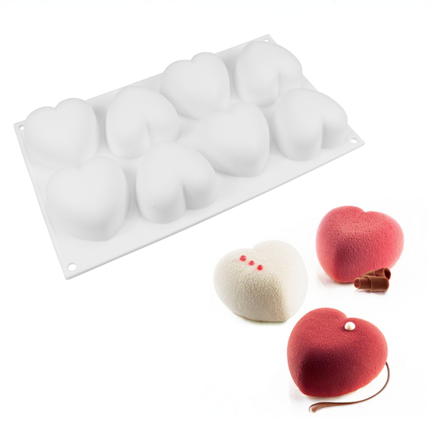 Soap Making Diy Kit - الحب القلب سيليكون قالب الصابون اليدوية