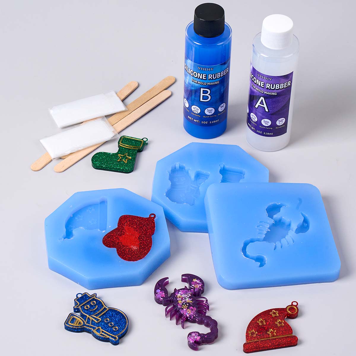طقم صنع قوالب السيليكون 118 مل - مراجعة Soap Making Diy Kit وسعره