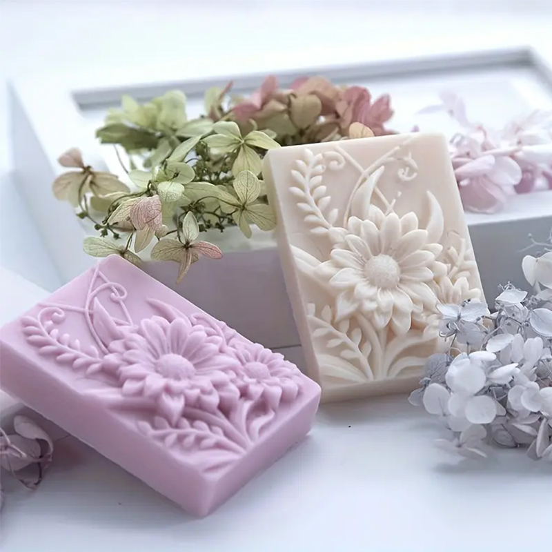 ثلاثية الأبعاد زهرة مربع الصاب - مراجعة Soap Making Base وسعره