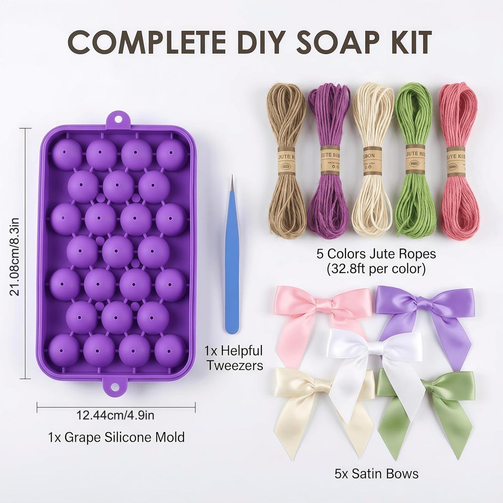 قالب صابون على شكل عنب سهل الف - مراجعة Soap Making Diy Kit وسعره
